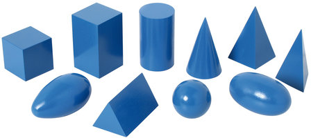 Geometrische Lichamen - Groot - Blauwe Set (10)