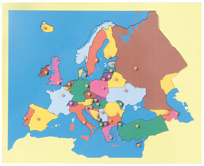 Puzzelkaart Europa