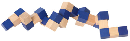 Dobbelsteenslang - 3x3x3 - 5,4 cm - blauw