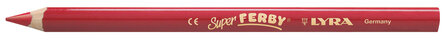 Potloden Super Ferby - driekantig - 12x - licht karmijnrood