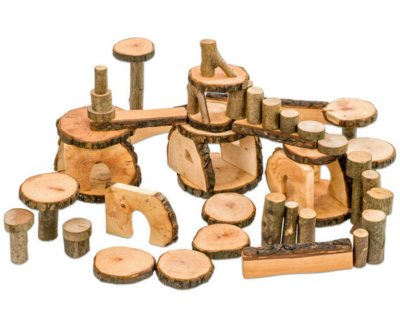 Nature Wood Boomblokken met Kist